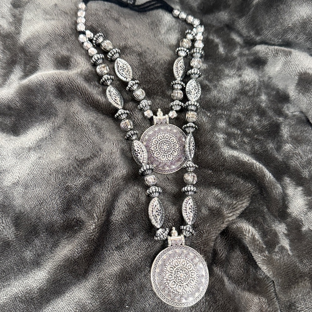 Silver Beaded Necklace